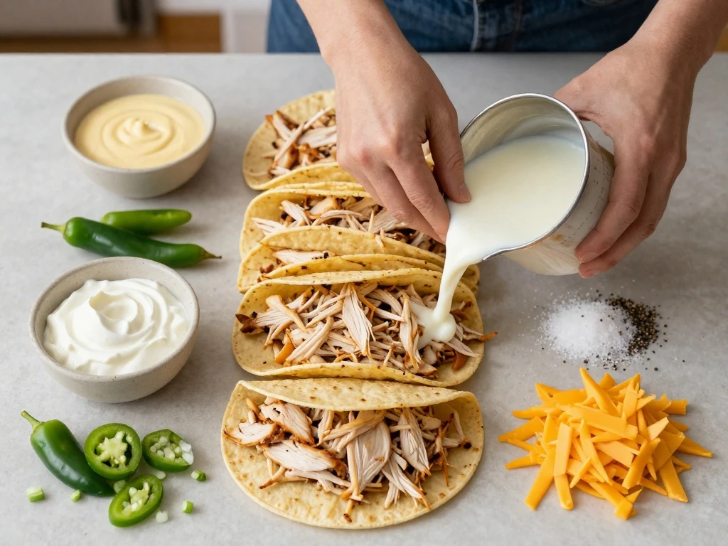 Ingredients arranged for Ruth's Chicken Enchiladas