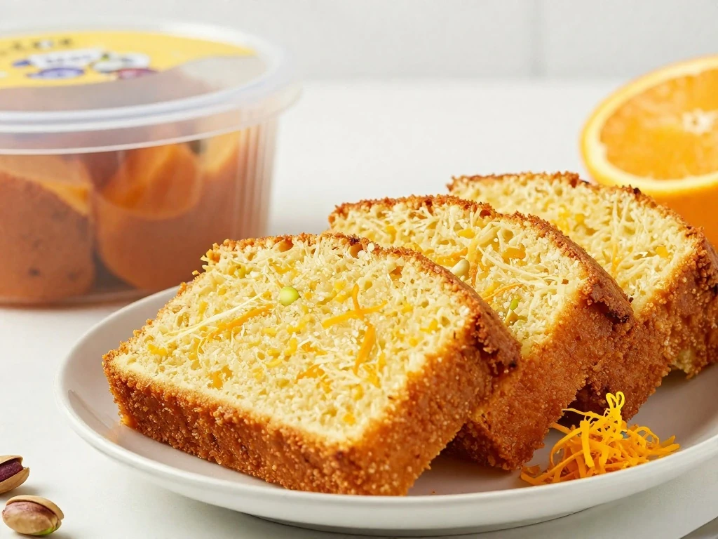 Semolina cake slices ready for serving or storage