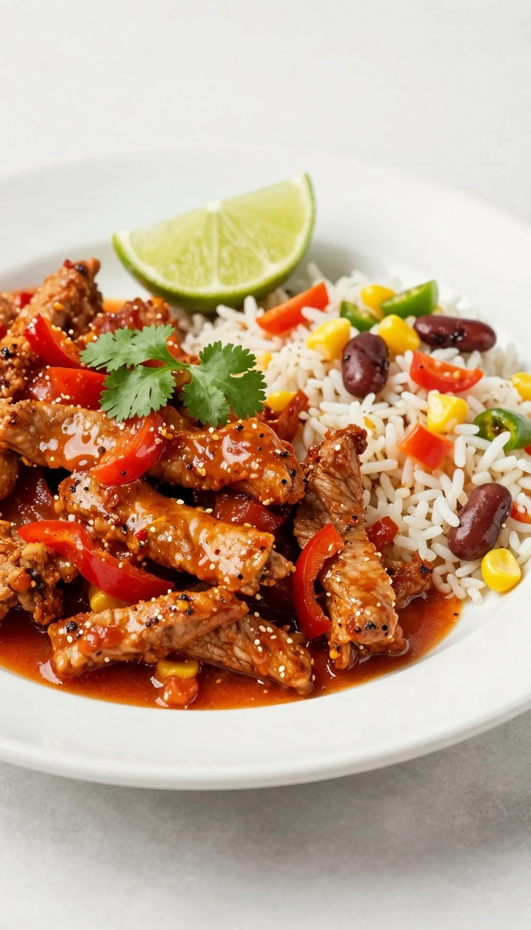 Slimming World Friendly Spicy Pork with Mexican Rice Recipe