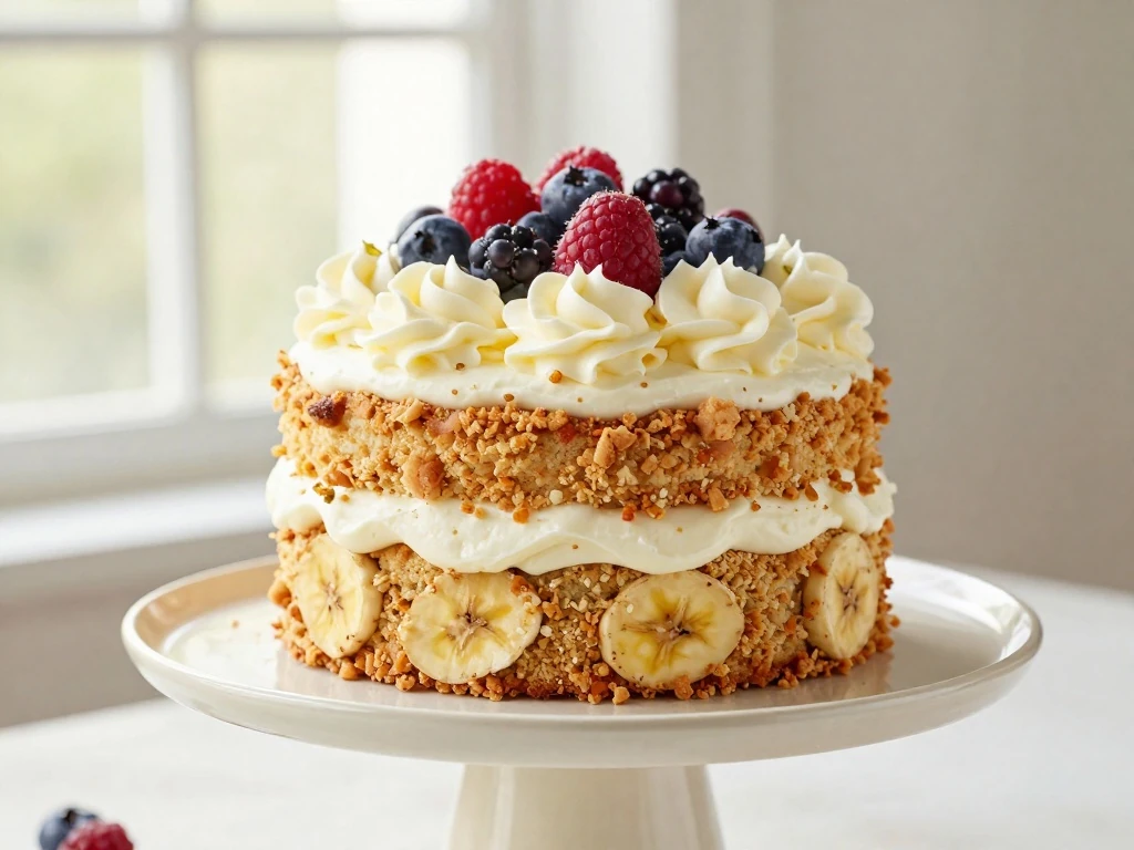 Ingredients for a homemade vanilla smash cake arranged on a counter