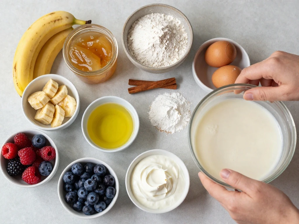 Preparing the batter for a homemade smash cake