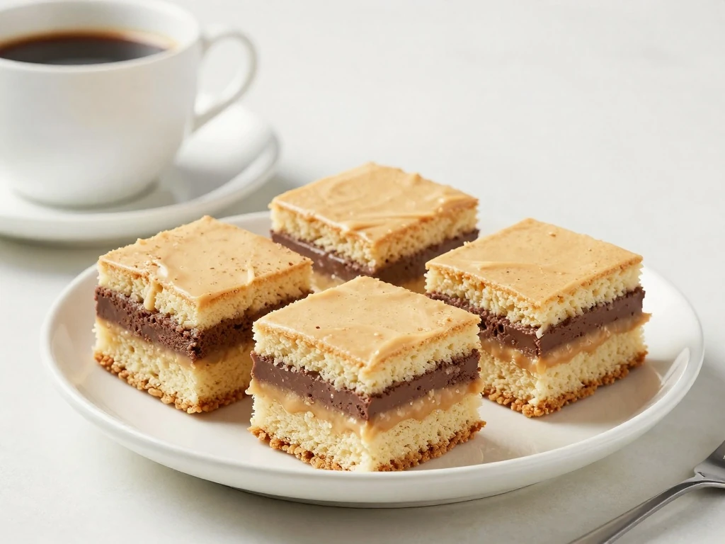 Tandy Cake squares served with coffee