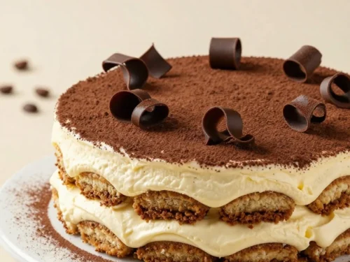Tiramisu Cake Recipe with Espresso-Soaked Vanilla Sponge
