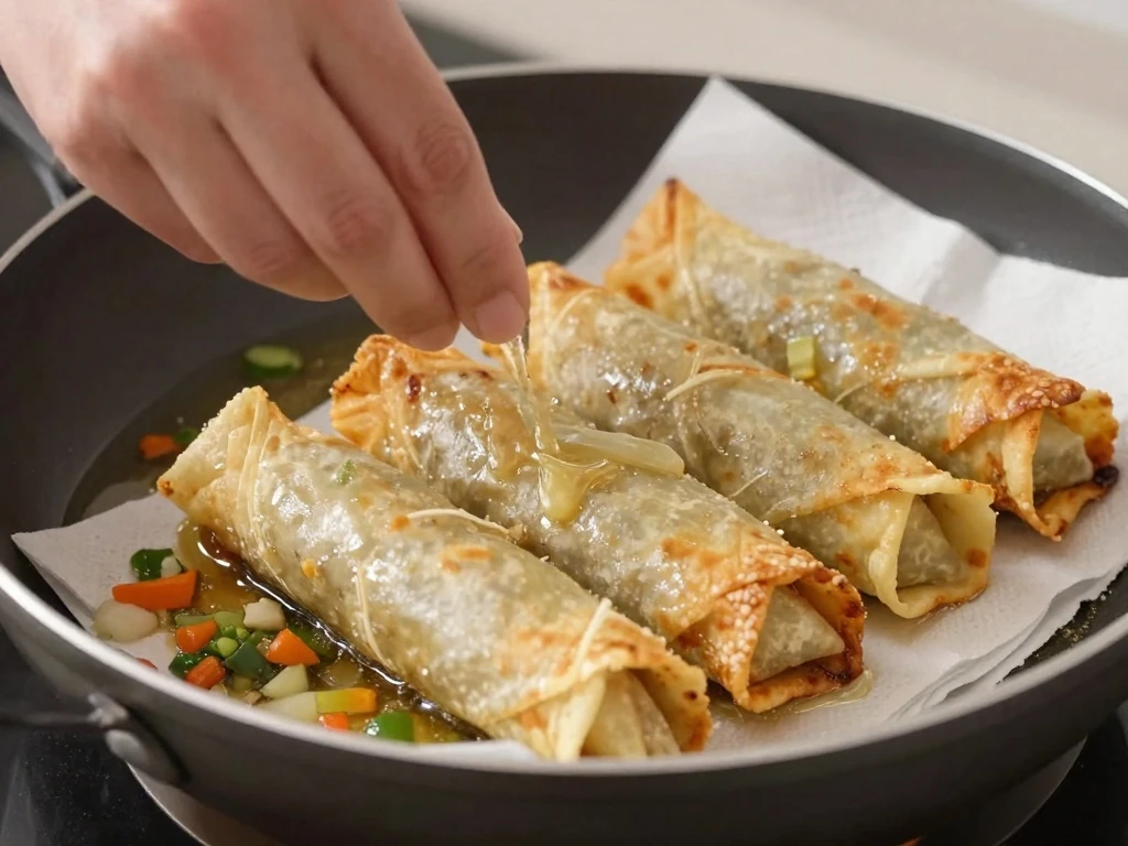 Taquitos frying until crisp and golden in a skillet