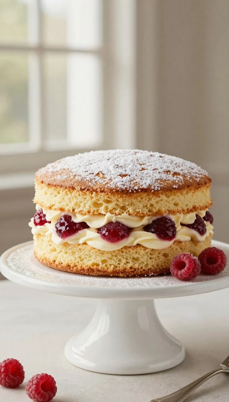 Classic Victoria Sponge Cake Recipe with Raspberry Jam and Cream