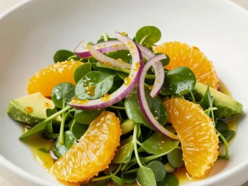 Watercress Salad with Tequila Tangerine Dressing
