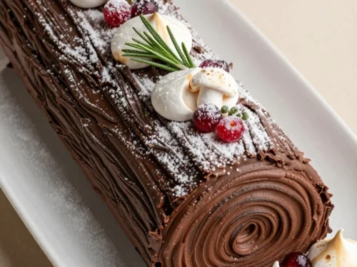 Classic Yule Log Cake Recipe (Bûche de Noël) for Christmas Classic Yule Log Cake Recipe (Bûche de Noël) for Christmas