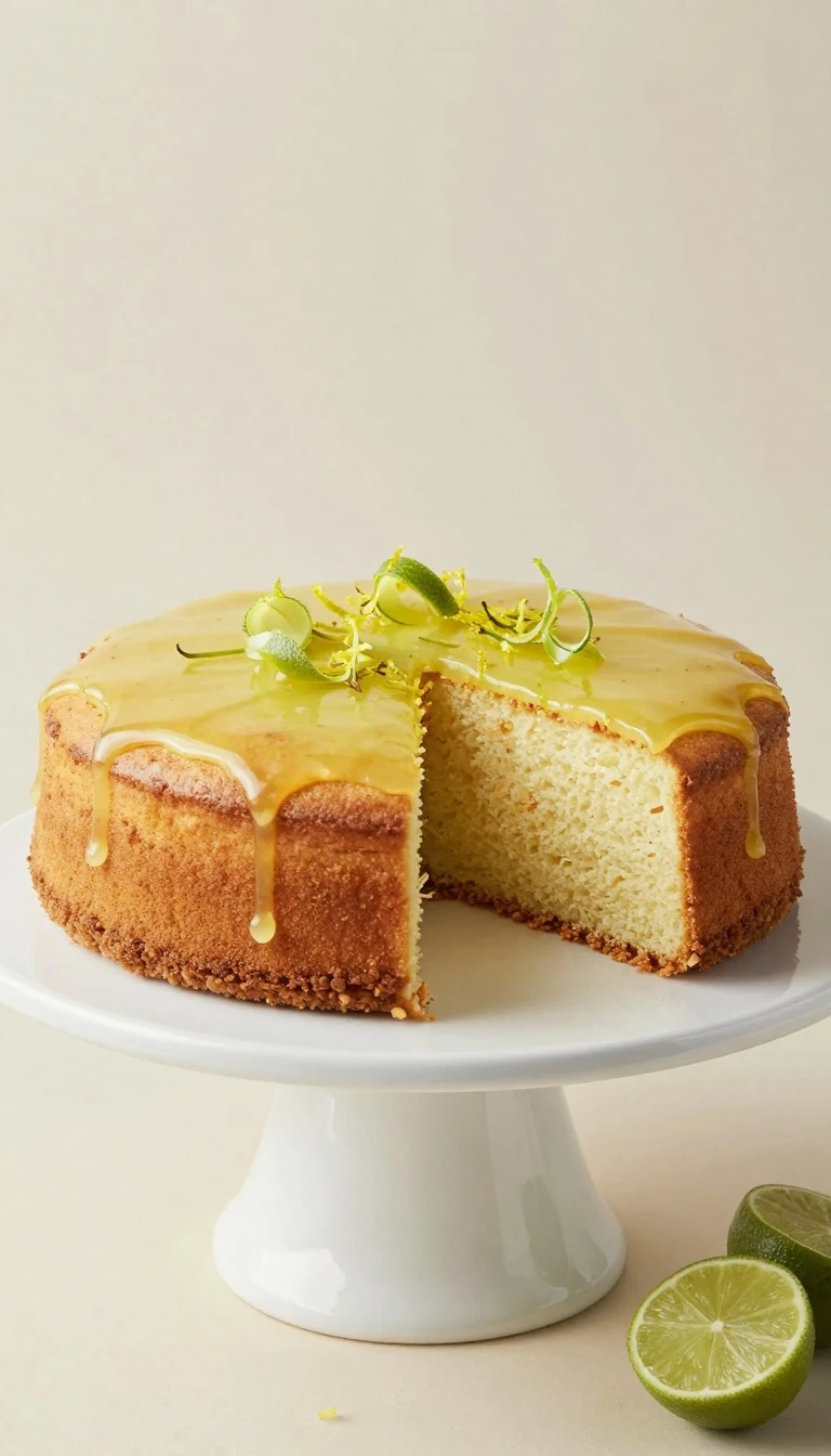 Zesty Lime Cake Recipe with a Fresh Lime Drizzle